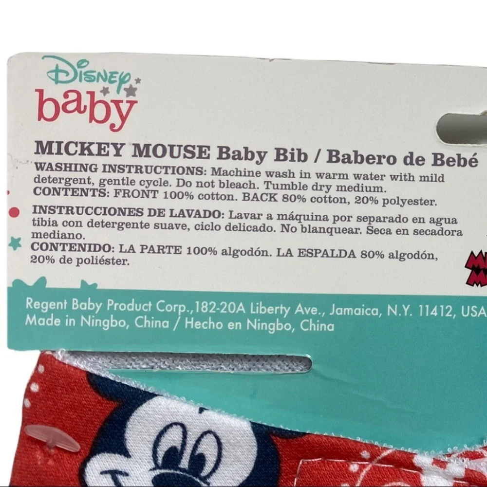 NWT Disney Mickey Mouse 4-pack Cotton Jersey Bandanna Bibs - Picture 7 of 11